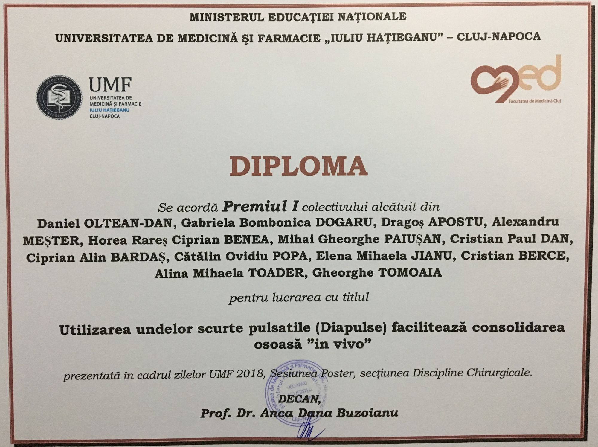 2019 01 diploma pemiu1 UMF 2018